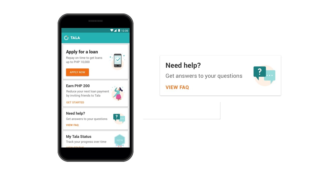 Tala Example Need help? Find everything you need in the app! - Tala Philippines