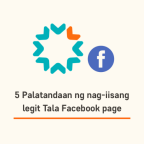 5 Palatandaan ng nag-iisang legit Tala Facebook page