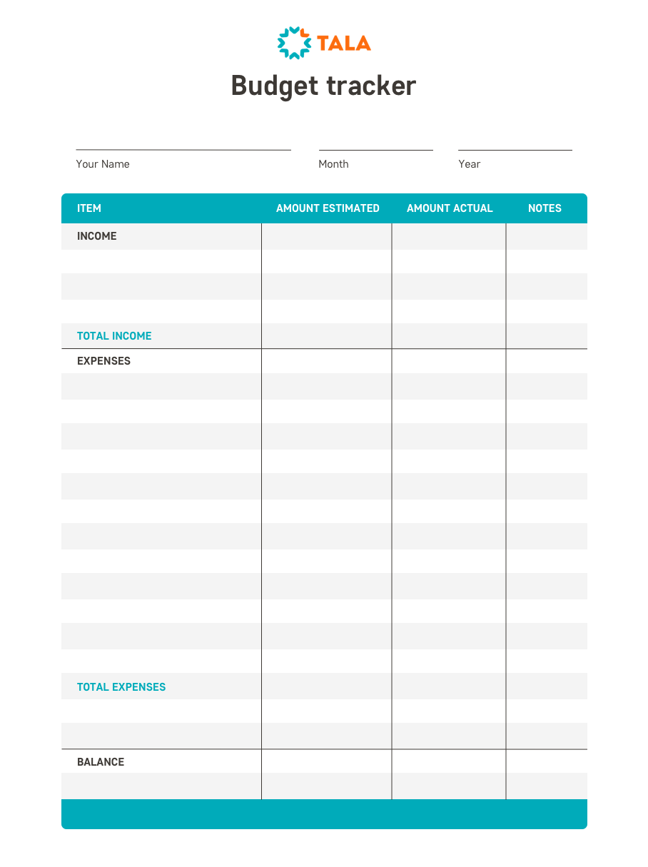 A budget tracker to help save you money! - Tala Philippines